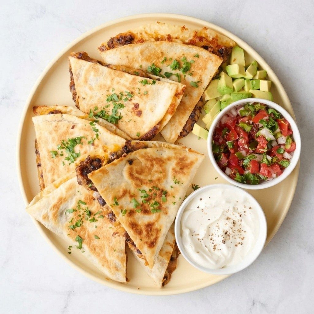 BLACK BEAN QUESADILLA.